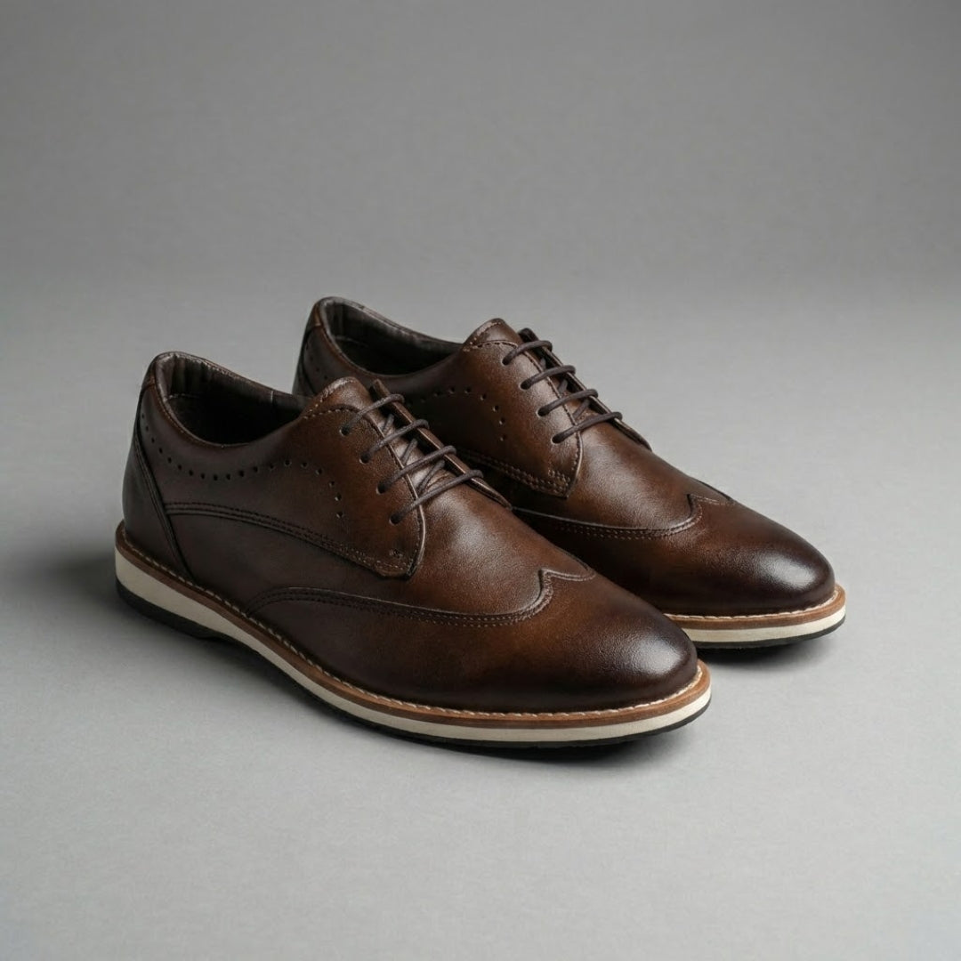 Sapato Derby Brogue Café