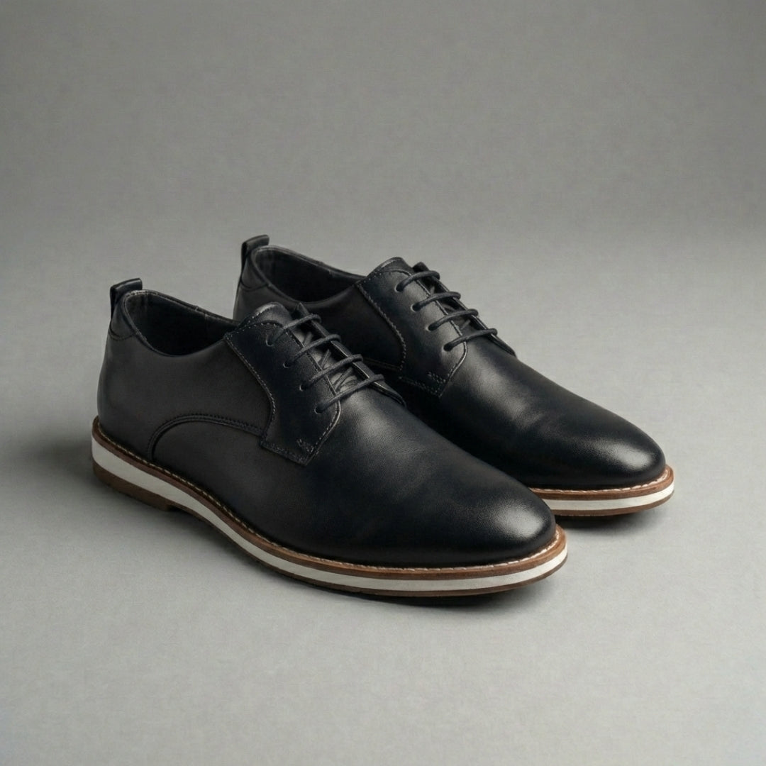 Sapato Derby Social Liso Preto