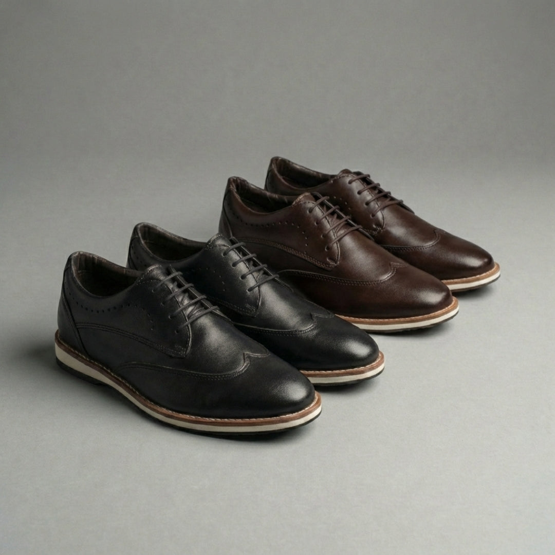 Kit 2 Pares Sapato Social ( Preto e Café )