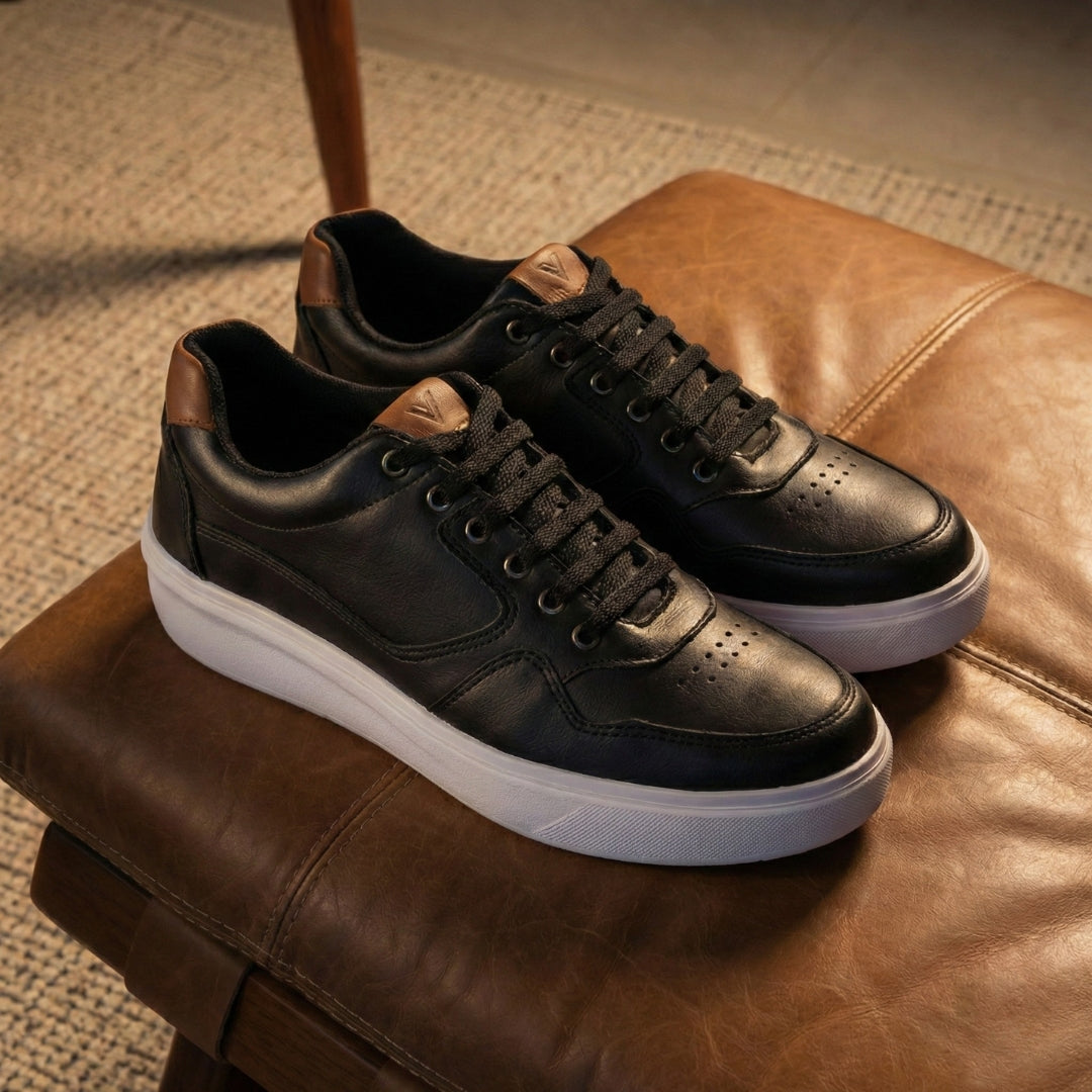 Tênis Casual Preto Elástico