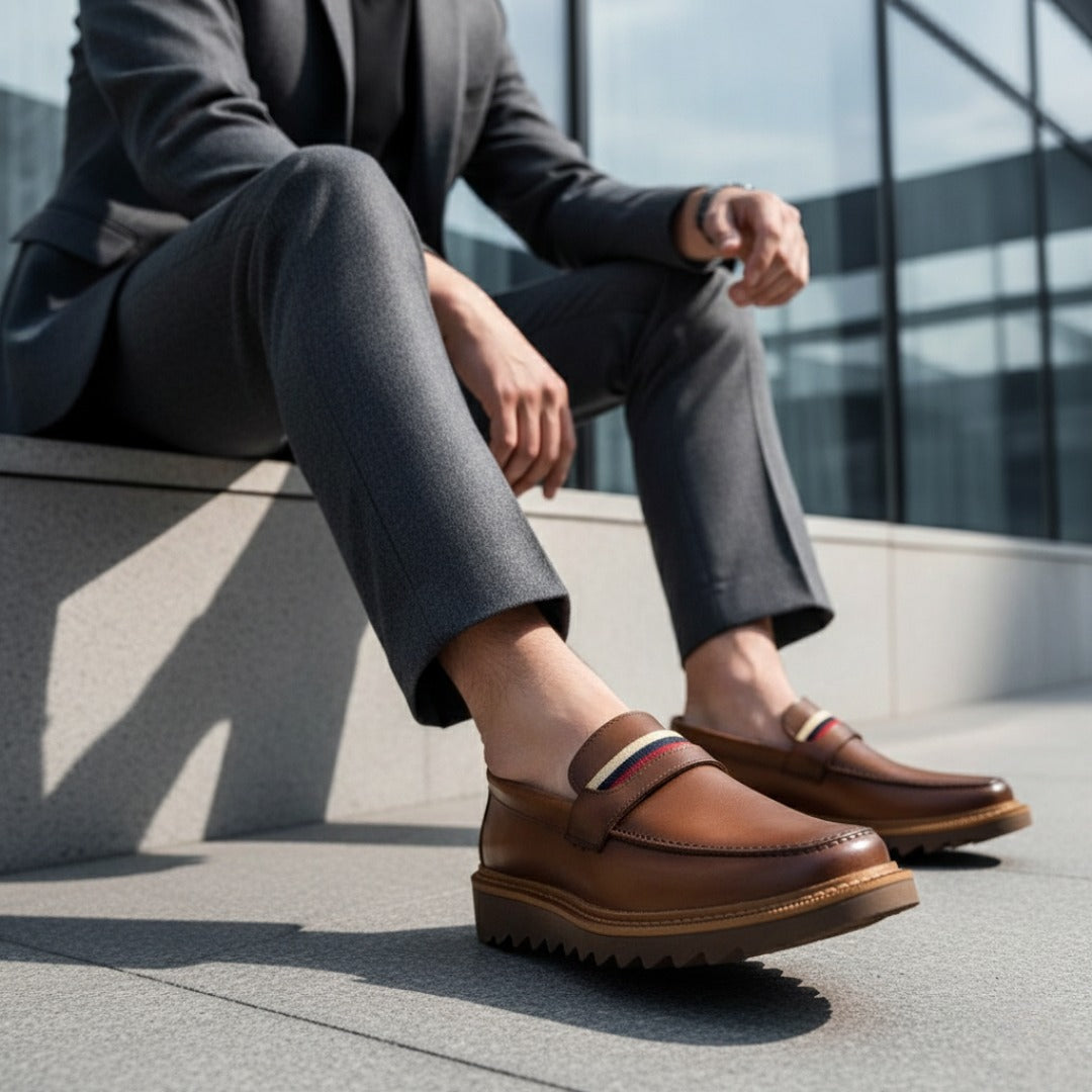 Sapato Loafer Tratorado