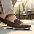 Sapato Loafer Casual Camurça Marrom