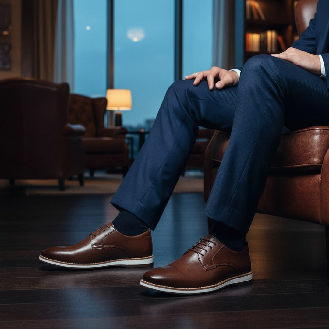 Sapato Oxford Social Liso Marrom