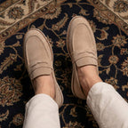 Kit 2 Pares Loafer Camurça ( Bege e Marrom )