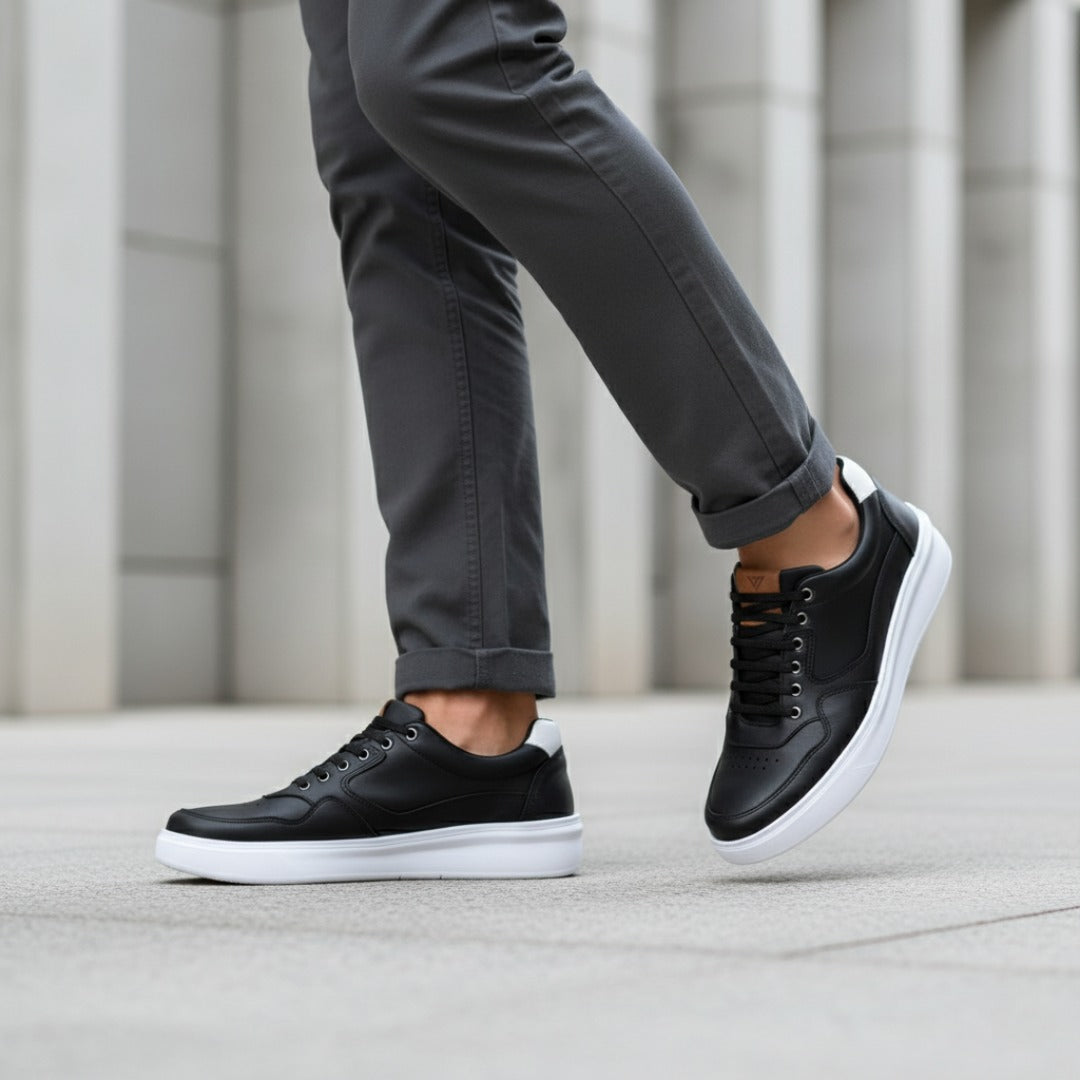 Tênis Casual Preto Elástico