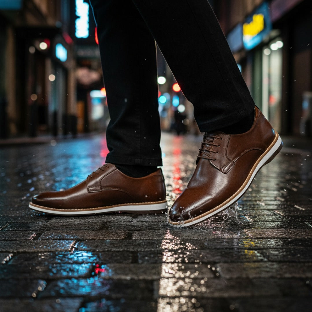 Sapato Oxford Social Liso Marrom