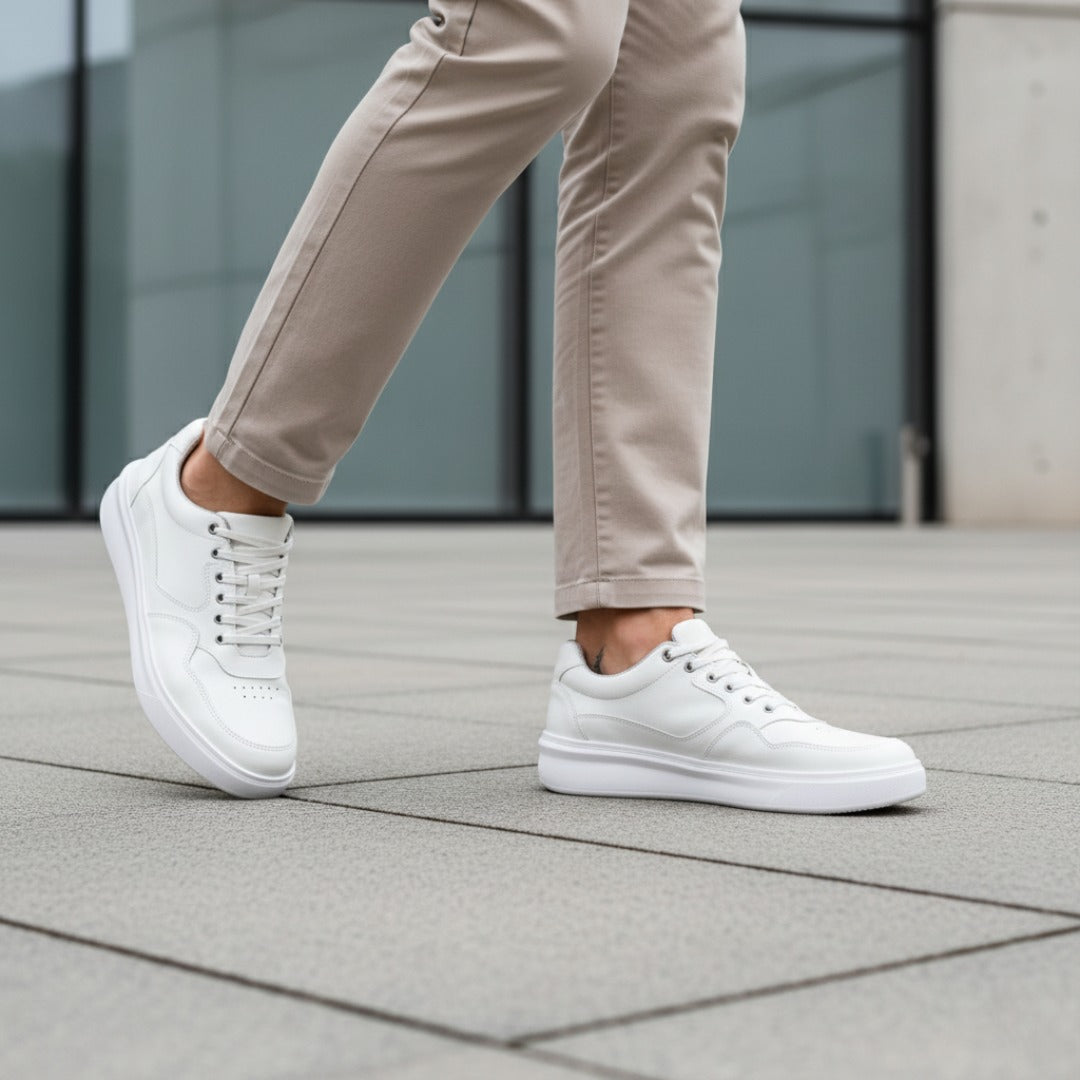 Tênis Casual Branco Elástico