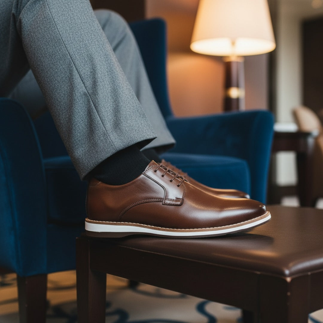 Sapato Oxford Social Liso Marrom