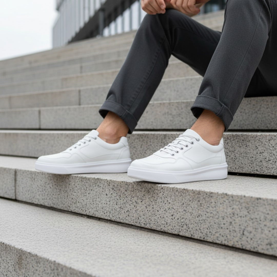 Tênis Casual Branco Elástico