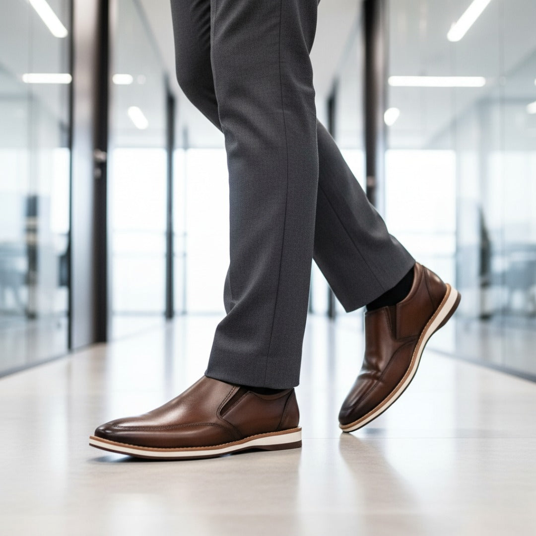 Sapato Social Slip On Marrom