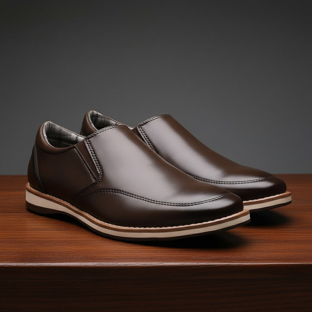 Sapato Social Slip On Classic Café