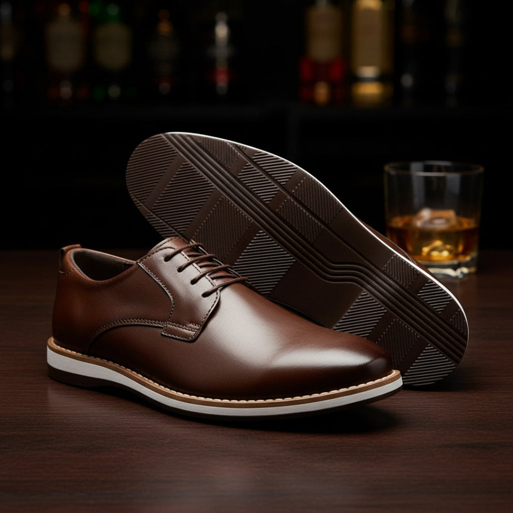 Sapato Oxford Social Liso Marrom