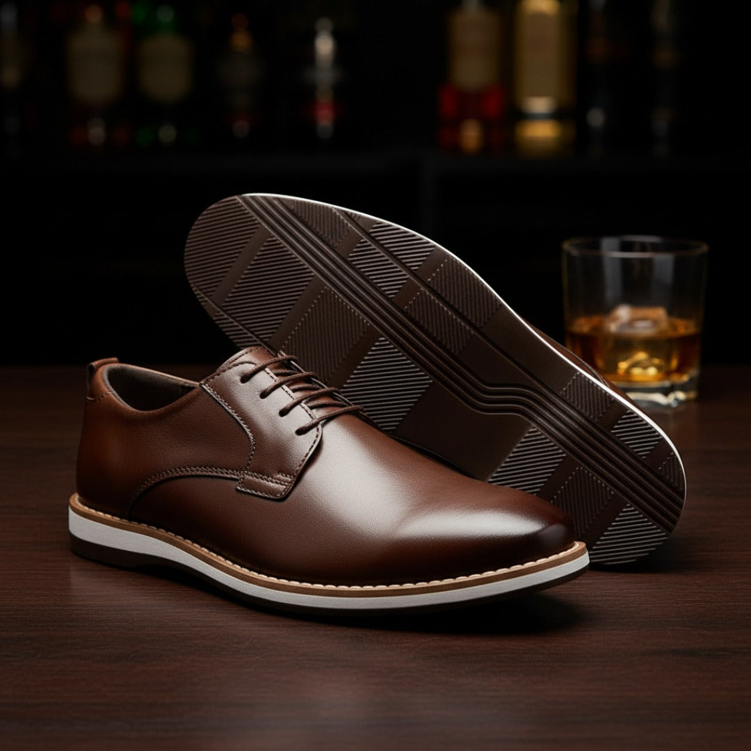 Sapato Oxford Social Liso Marrom