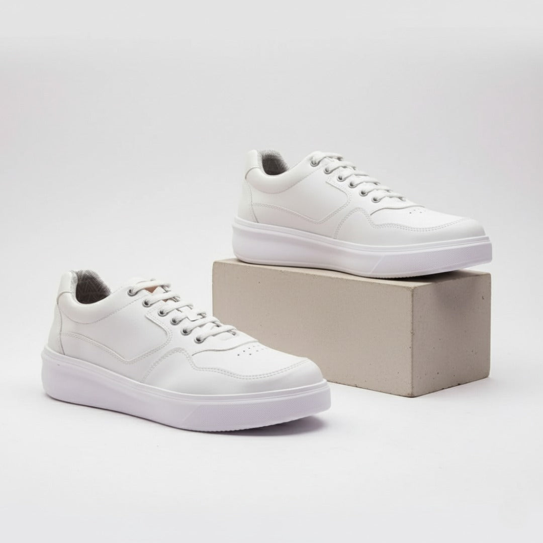 Tênis Casual Branco Elástico