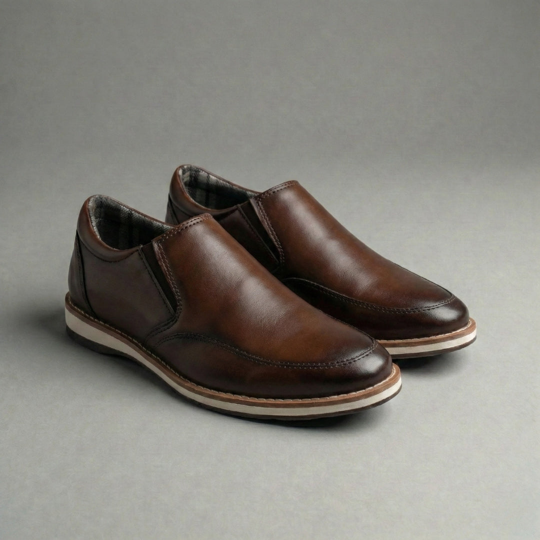 Sapato Social Slip On Classic Café