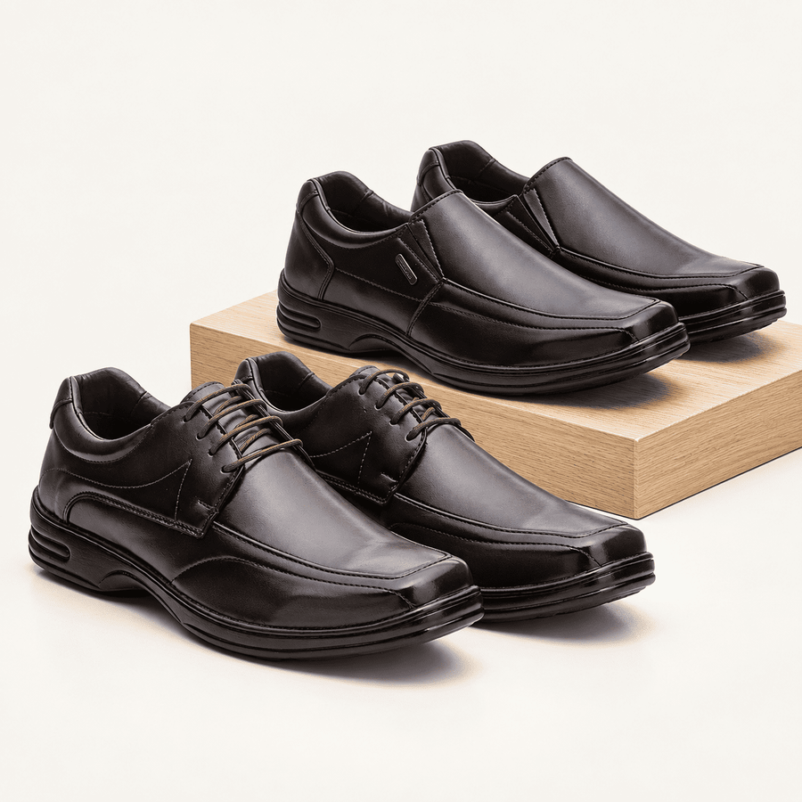 Kit Social Slip & Derby | Preto e Marrom