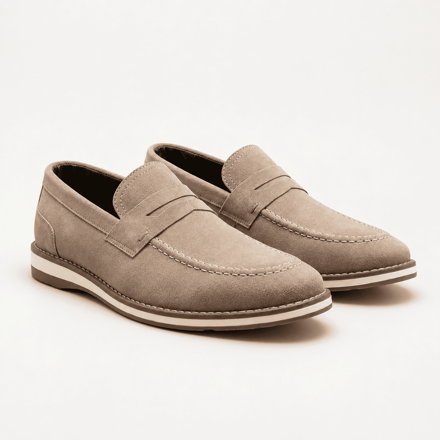 Loafer Casual Camurça Cinza