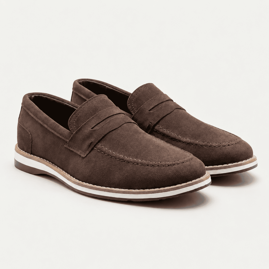 Loafer Casual Camurça Marrom