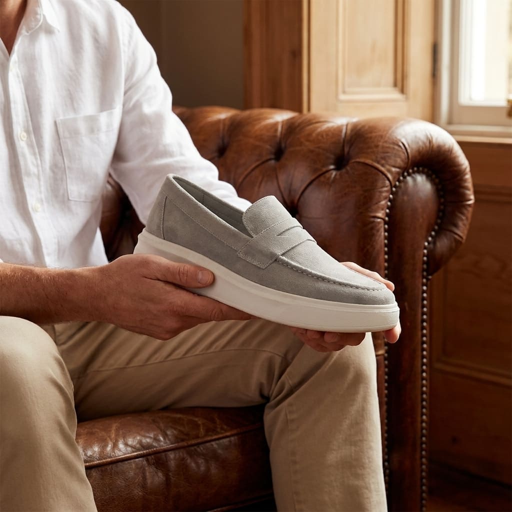 Mocassim Flatform Camurça
