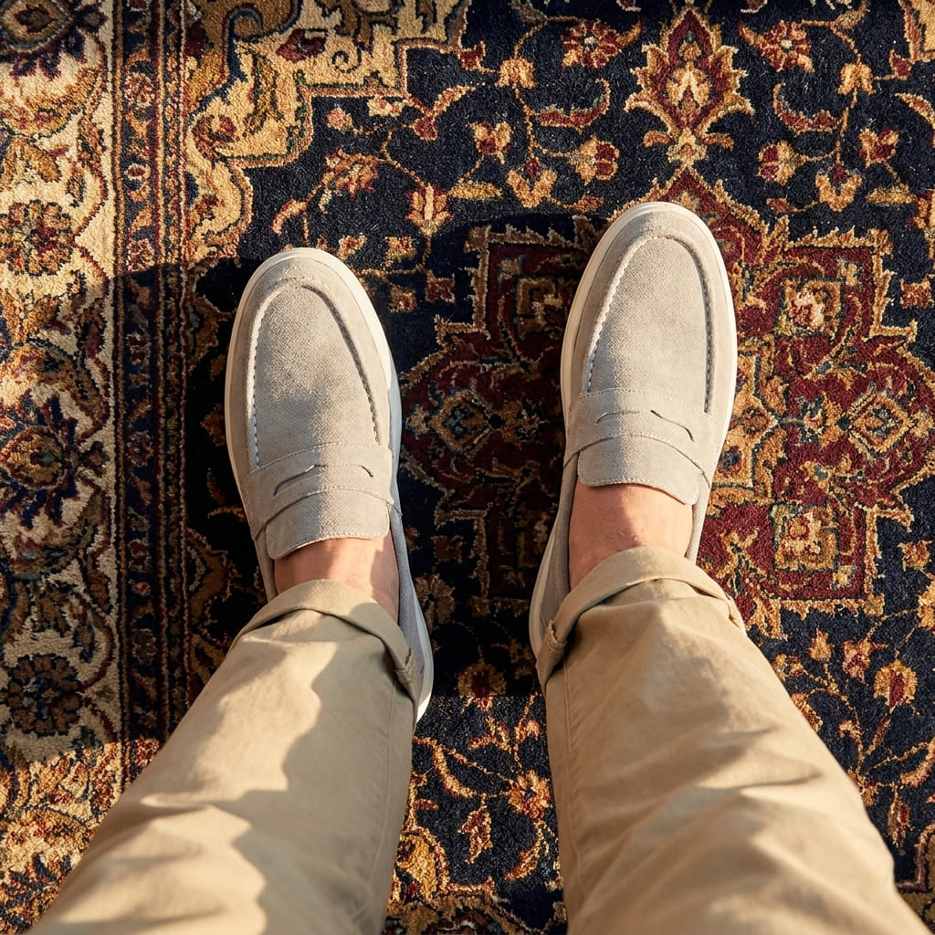 Mocassim Flatform Camurça