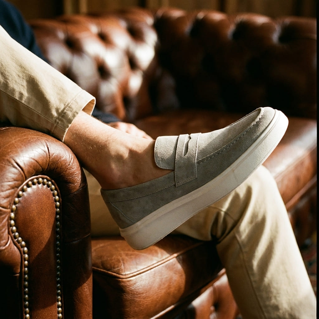 Mocassim Flatform Camurça