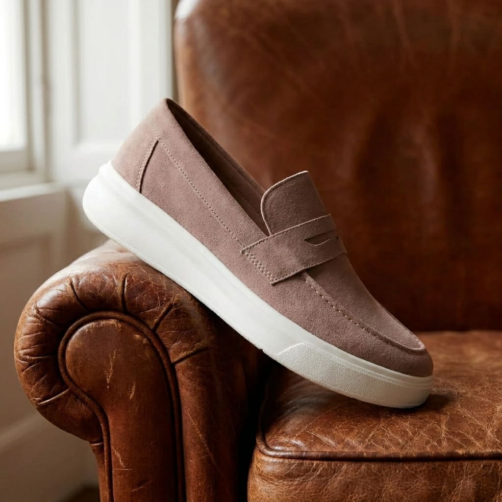 Mocassim Flatform Camurça