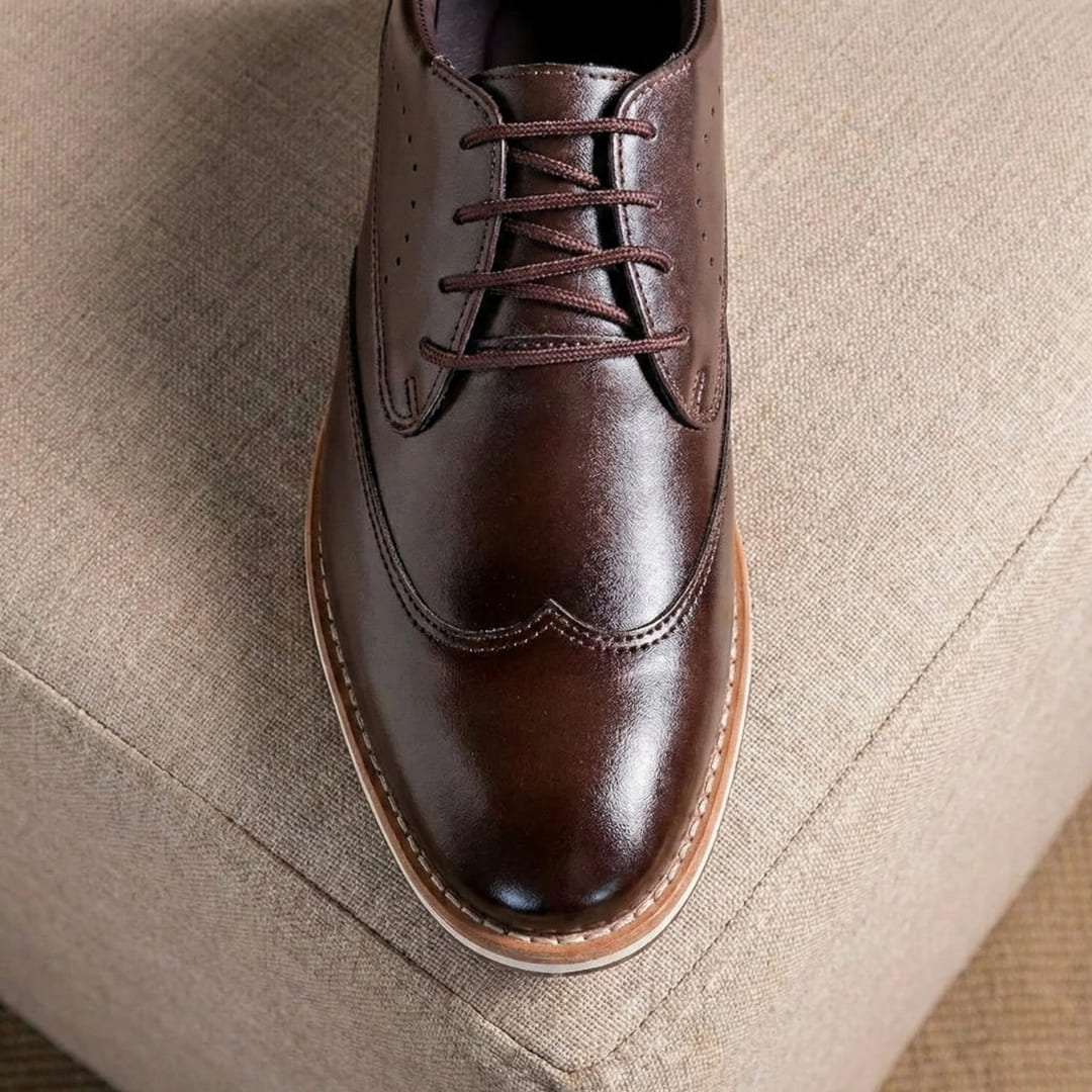 Sapato Derby Brogue Café