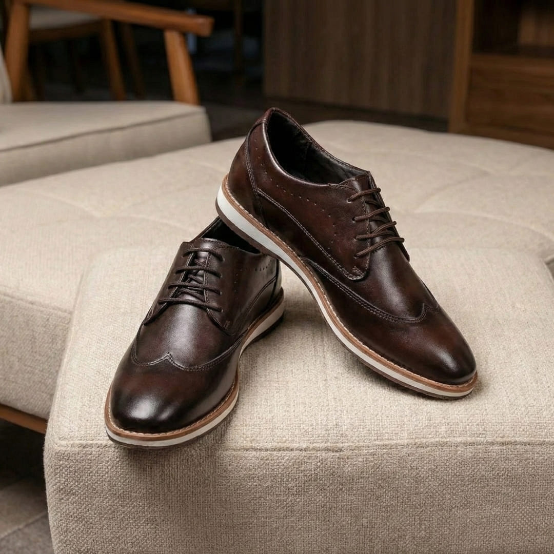 Sapato Derby Brogue Café